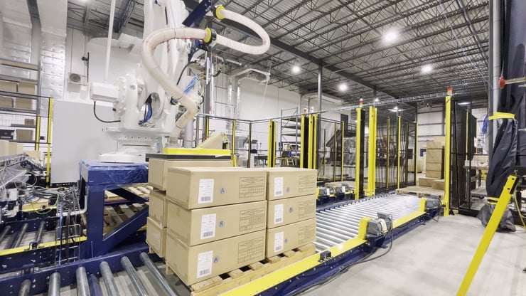 Automated palletising, mixed boxes 5